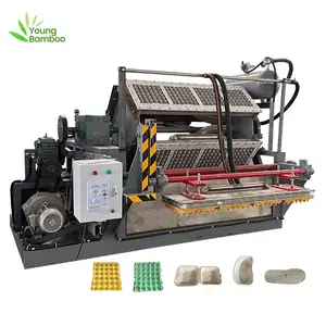 Máquina de fabricación de bandejas de huevos para Moldeo de pulpa de papel reciclado de papel de desecho línea de producción formadora de cajas de cartón de huevos