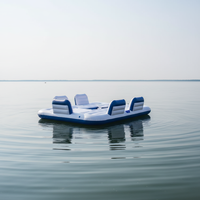 Île flottante gonflable avec dossier, taille personnalisée, flotteur de piscine, petite île flottante en PVC, capacité 100-500 kg, 3 personnes