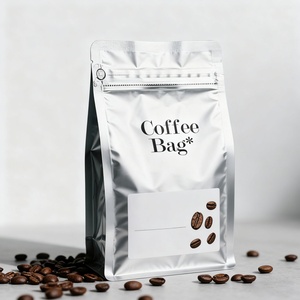 Bolsa de Embalaje de Café en Polvo de Aluminio Impresa Personalizada, 250g 500g 1kg 12oz, Reciclable, con Válvula, Cierre y Fondo Plano - Product Image 5