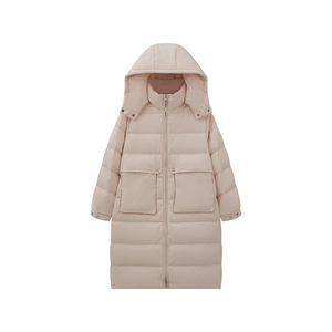 Piumino impermeabile invernale da donna piumino con cappuccio lungo Casual lavorata a maglia in piumino d'anatra vendita calda - Product Image 2