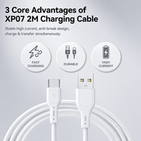 Câble de charge rapide XTAURI Micro USB 5 broches mâle 3A avec gaine en nylon pour téléphones mobiles Android et ordinateurs