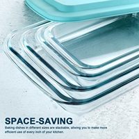 Ustensiles de cuisson en verre borosilicaté de haute qualité avec couvercle étanche sans BPA