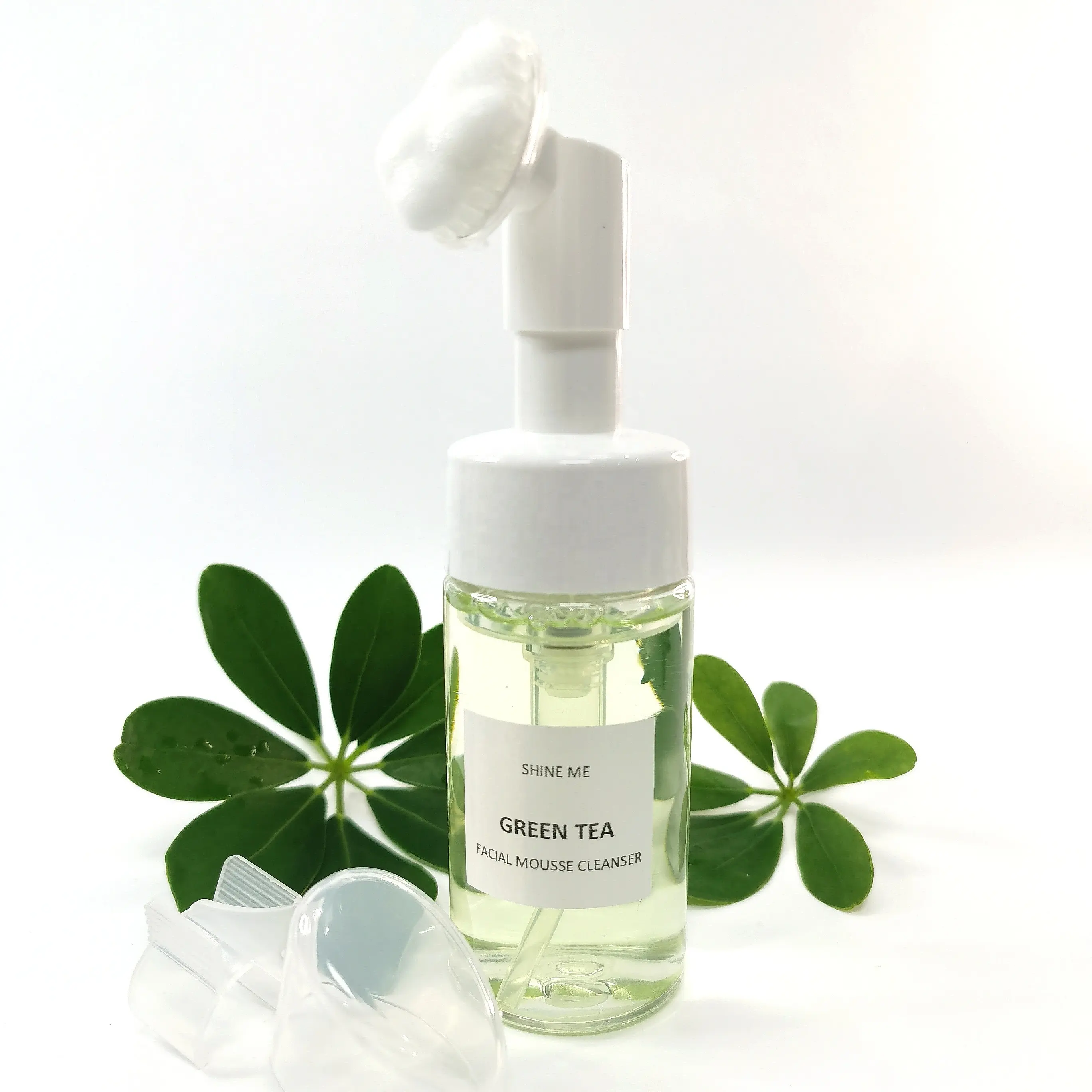 OEM ODM Makeup Remover Vitamin C Green Tea Facial Cleanser Amino Acid Anti Acne Whitening Face Wash Cleansing Mousse