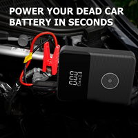 Démarreur de voiture portable, courant de démarrage 400A, gonfleur de pneus à charge rapide 18W, batterie externe d'urgence automobile