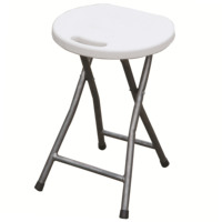 Vente en gros de nouvelle chaise de pêche de jardin extérieure en plastique blanc avec soufflage tabouret pliant léger et portable