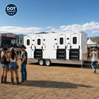Salle de bain mobile de luxe pour l'extérieur, toilettes portables, remorque de toilettes, salle de bain et douche pour le camping
