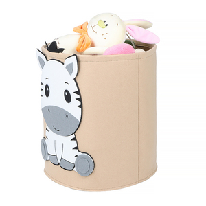 Paniers à linge pliables durables de grande capacité de forme ronde d'animal de zèbre - Product Image 5