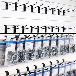 Venta al por mayor Tienda al por menor Metal Acero Slatwall Panel Seguridad Colgando Pantalla Pegboard Ganchos - Product Image 5