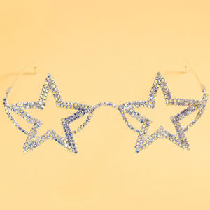 Nuevas Monturas Decoradas con Pedrería en Cascada, Estilo Urbano Chic, Lentes con Flecos Desmontables, Accesorio para Fotos - Product Image 3