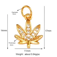 Liontin Emas 18K Bentuk Kerucut Pinus, Teratai, Pohon Kelapa, Bunga Matahari, Daun Ginkgo,  Aksesoris Gelang Anting, Komponen Perhiasan L44