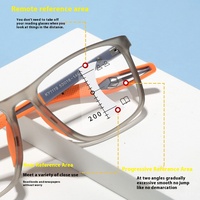 Nouvelles lunettes de lecture progressives sportives TR90 en gros, longue distance, multifocales, anti-lumière bleue, pour presbytie