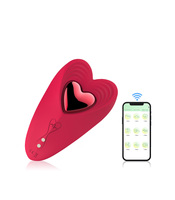Vibrateur portable en forme de cœur pour culotte, en silicone sûr pour le corps, avec clip magnétique, contrôle par application et télécommande, rechargeable, OEM ODM, vente en gros