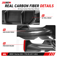 Diffuseur arrière ZESON en fibre de carbone véritable style M5 pour BMW Série 5 G30 M5 F90 540i 530i 2017-2023