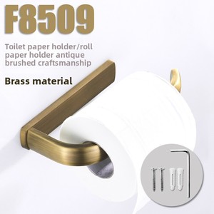 Best-Selling Bathroom Antique-Style Copper Square <strong>Toilet</strong> Paper <strong>Holder</strong> with <strong>Roll</strong> Paper Box Hot Sale F8509 - Product Image 6