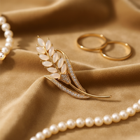 Broche de Aleación con Diseño de Alas de Ángel, Chapado en Oro, para Mujeres y Hombres, Elegante Regalo de Boda o Compromiso, Broche de Joyería de Moda