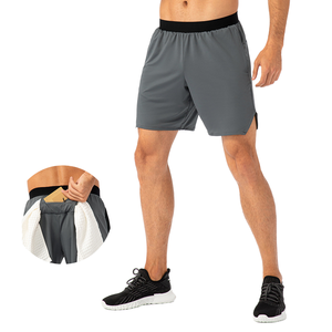 <b>Men's</b> Summer Athletic Running <b>Shorts</b> Elastic Waist Sporty Quick Dry Lightweight Loose Sports Gym <b>Shorts</b> Pockets <b>Towel</b> Loop Solid - Product Image 4