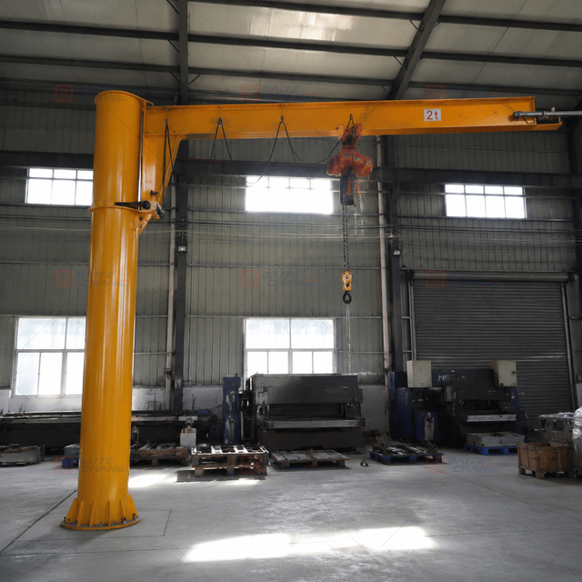 Industrial Swing Arm Jib Crane with Electric Chain Hoist for Heavy Load Lifting