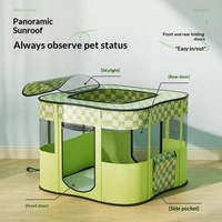 Tente de reproduction fermée à motif floral pour chats, en tissu Oxford 600D, avec lit pour animaux de compagnie – Fournitures de maternité pour chats en liquidation