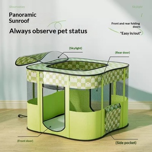 Tenda Chiusa con Motivo Floreale per la Riproduzione di Gatti, in Tessuto Oxford 600D, con Cuccia per Animali Domestici - Forniture per la Parto e l'Allevamento di Gatti in Offerta - Product Image 2