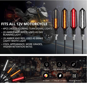 Pour SUZUKI GSX S750 GSX S GSX 650F 750 <span class=keywords><strong>1000</strong></span> 1250 1400 clignotant de moto lumières coulant scintillement led clignotants - Product Image 3