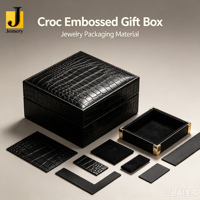 Cuir de silicone texturé crocodile Jemery pour boîte à bijoux et montres haut de gamme, cuir végétalien doux au toucher, OEM ODM