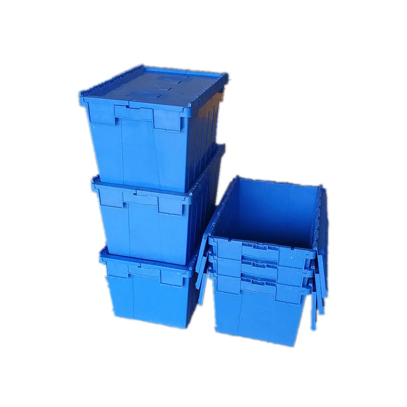 100% पीपी प्लास्टिक बॉक्स कारोबार Stackable Nestable पुनर्नवीनीकरण परिवहन पैकिंग टोकरा भंडारण कंटेनर बॉक्स