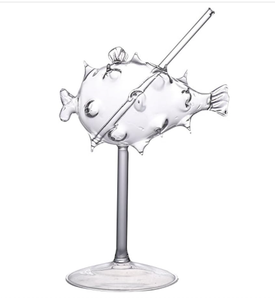 Verres à cocktail soufflés à la main texturés écailles de poisson, verres à pied bleu ombré, verrerie inspirée des sirènes pour <span class=keywords><strong>mariage</strong></span> - Product Image 5