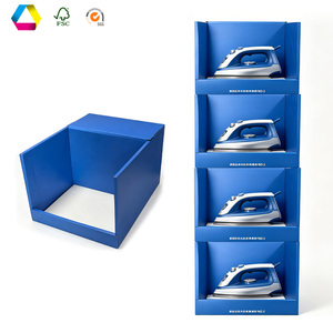 Cajas de Exhibición PDQ Apilables Personalizadas al por Mayor, Bandejas Corrugadas Ecológicas con Logotipo para Electrodomésticos y Vaporizadores de Ropa - Product Image 1