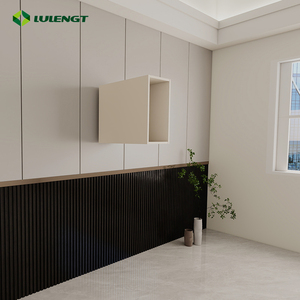 Mobiletto da <span class=keywords><strong>Parete</strong></span> Moderno con Soluzione di Stoccaggio Aperto, Design a Griglia, Armadio Superiore per Casa Minimalista - Product Image 2