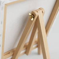 Mini toile pour enfants personnalisée, directement de l'usine, avec chevalet en bois, panneau de peinture blanc vierge, vente en gros OEM