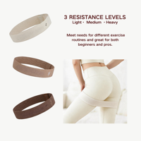 Ensemble de bandes de résistance en tissu à 3 niveaux (20lbs, 40lbs, 60lbs) antidérapantes pour les hanches, les fessiers et les jambes, pour l'entraînement, les squats profonds, le yoga et le fitness