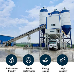Large Capacity Intelligent Automatic HZS50 Concrete Plant <b>Sand</b> Gravel Dosing Machine For Precast <b>Block</b> Production - Product Image 2