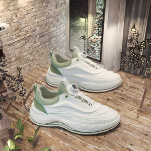 รองเท้าผ้าใบผู้ชายแบบใหม่ พื้นหนา สไตล์สปอร์ต ลำลอง วิ่ง ปิดเชือกแบบหมุน ไม่ต้องผูก น้ำหนักเบา ระบายอากาศดี เหมาะสำหรับฤดูใบไม้ผลิ ฤดูร้อน ฤดูใบไม้ร่วง - Product Image 3