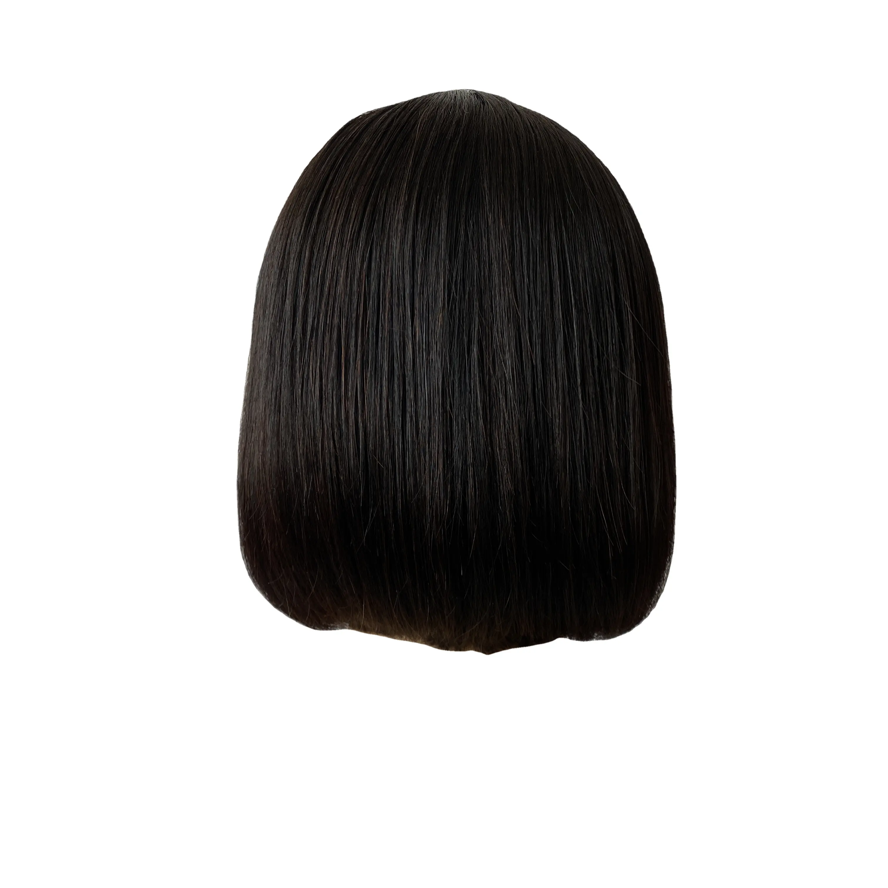 Grosir rambut manusia Brasil Peru Wig Bob depan renda lurus pendek Wig Virgin potongan Pixie wig rambut manusia alami