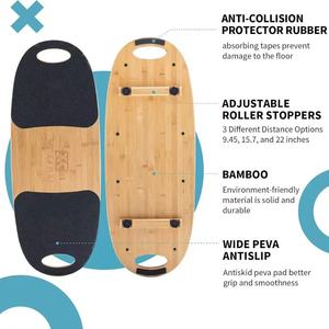 Planche d'équilibre en bois antidérapante pour entraînement de surf, yoga, pilates, équipement de fitness, entraînement de base en intérieur - Product Image 3
