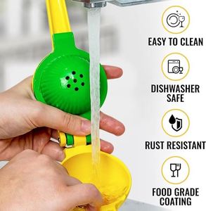 Presse-agrumes manuel 2-en-1 en alliage d'aluminium de qualité supérieure pour citrons et fruits – Ensemble d'accessoires de cuisine - Product Image 4