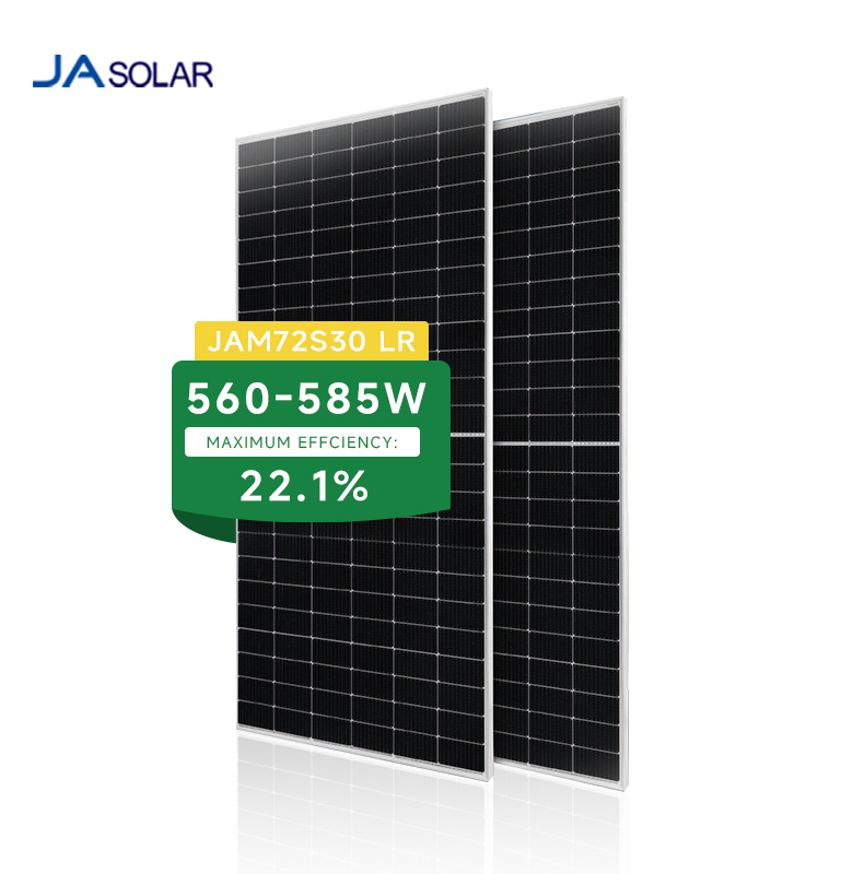 Ja Deep Blue 3.0 Pro N-type Solar Panels 585w Bifacial 585w Pv Module Double Glass Perc High Efficiency Bifacial Solar Modules