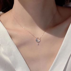 Dream Chasing Galaxy Star Necklace For Women Zinc Alloy Clavicle Chain Star Moon Pendant Gift Jewelry - Product Image 3