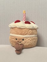   Jouet en peluche gâteau aux fraises très populaire, cadeau d'anniversaire, en tissu super doux, rembourré en coton PP, jouet pour enfants
