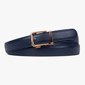 <span class=keywords><strong>Ceinture</strong></span> réversible en cuir de vache <span class=keywords><strong>bleu</strong></span> marine pour <span class=keywords><strong>femme</strong></span> avec boucle en alliage ; <span class=keywords><strong>Ceinture</strong></span> décontractée pour robes, costumes, jeans - Product Image 1