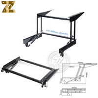 Mécanisme de table pliante avec levage de bureau à fermeture douce et charnière à ressort à gaz réglable pour table basse avec plateau relevable
