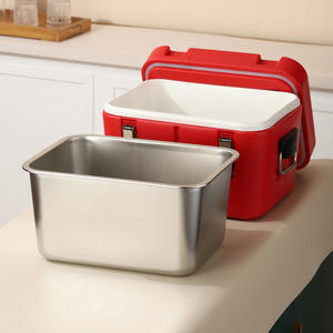 กล่องเก็บความเย็นสแตนเลสแบบขายส่ง ชุด 4 ชิ้น ขนาด 15 ลิตร 25 ลิตร 35 ลิตร 50 ลิตร กล่องเก็บความเย็นทรงสี่เหลี่ยมแบบกำหนดเอง พร้อมกล่องเก็บน้ำแข็ง - Product Image 2