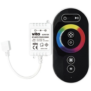 Contrôleur de bande LED Vito RF Touch Dimmer 12-24VDC 72-144W avec molette de couleur et télécommande - Product Image 1