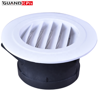Grille de ventilation ronde à lamelles pour retour d'air intérieur, diffuseur à lamelles inclinées à 45 degrés, grille de ventilation de plafond pour CVC