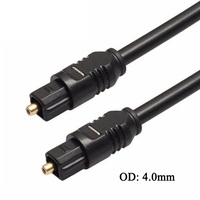 Cable de Audio Óptico Digital SPDIF Chapado en Oro, de Cobre Puro, Tipo Toslink M/M, para Cine en Casa, Barra de Sonido, Reproductores Blu-ray y Computadora