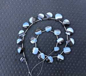 Haute qualité 23 pièces naturel bleu plus audacieux opale gemme facettes coeur forme Briolette perles pour bijoux faits à la main en gros - Product Image 6