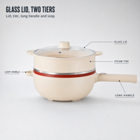 Cuisinière électrique multifonctionnelle de haute qualité et très demandée, 4,5 L, 450 W, Hoyt, vente en gros, antiadhésive, directement de l'usine