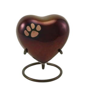 Single Paw Print Small <b>Keepsake</b> Pet Urns Customized Finish Personalized Heart Shape Metal <b>Keepsake</b> Funeral <b>Ashes</b> Cremation Urns - Product Image 5