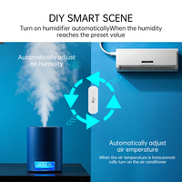 SIXWGH Tuya WIFI Hygromètre intelligent, thermomètre, détecteur sans fil compatible Alexa Google Home Alice, batterie pour hôtels