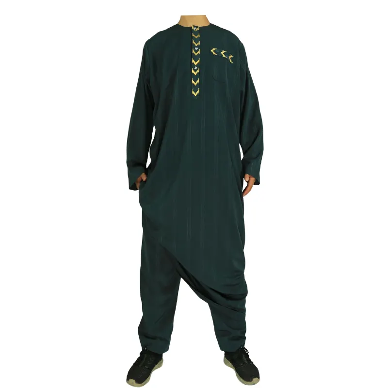 2022เสื้อผ้ามุสลิมสไตล์โมร็อกโกเสื้อคลุมผู้ชายสบายของอิสลาม Thobe